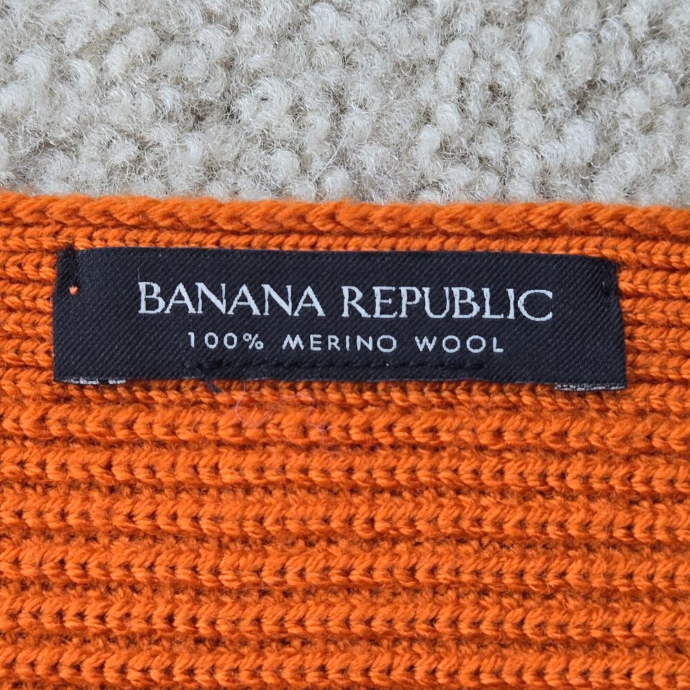 NWOT Banana Republic Orange Merino Scarf - Picture 4 of 7